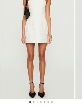 Princess Polly 
Heaven Sent Strapless Mini Dress
White Jacquard